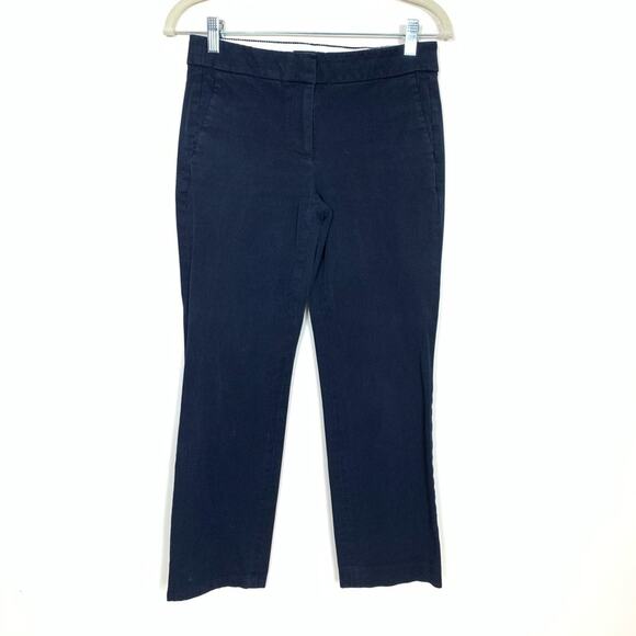 J. Crew Campbell Crop Trouser Pants Blue Women's Size 2 - Picture 1 of 5